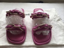 Ladies RUSSELL&BROMLEY CHAIN MAIL Bright Pink Nappa Leather Sz 37 Worn 1s ?