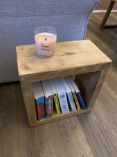Rustic Wood Square table Shelf