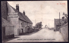 MATT POSTCARD BELL HOTEL ST OLAVES VILLAGE NEAR GREAT YARMOUTH NORFOLK c1910