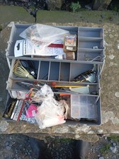 FISHING BOX AND TACKLE JOBLOT bundle floats lures spinners job lot 