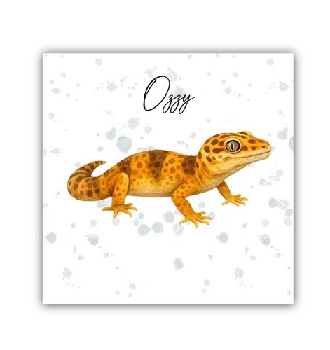 Leopard gecko personalised - gecko,