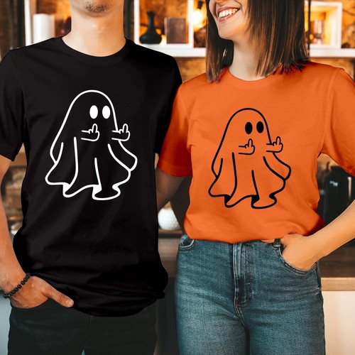 Boo ghost middle finger - boo,