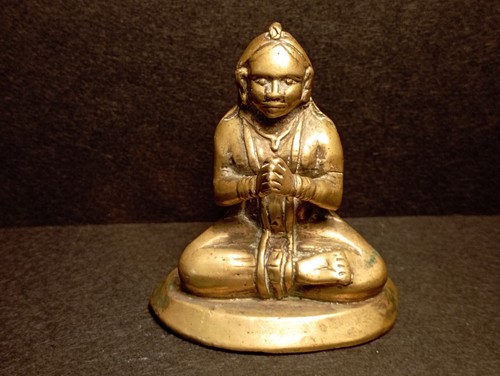 Vintage brass buddha statue - brass,