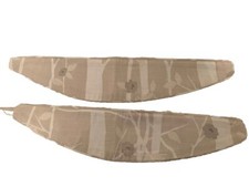 Laura Ashley Cottonwood Natural One Pair Beige Purple Floral Fabric Tie-Backs