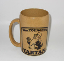 Vintage Wm. Younger's Tartan Stoneware Tankard Scotland