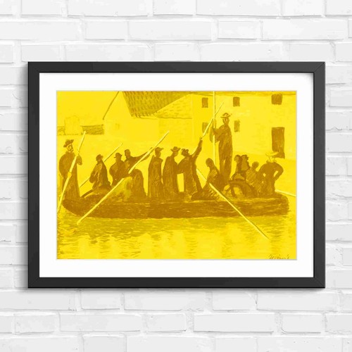 Venetian gondola boat scene - gondola,