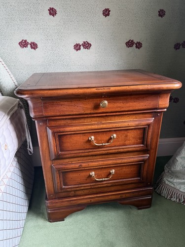 Dark wood bedside table - dark, 3