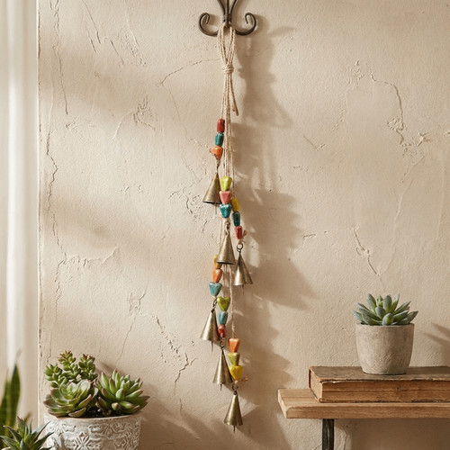 Wall mounted wind - mounted, chime