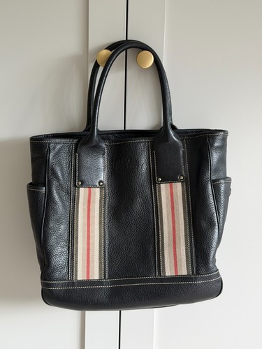Burberry leather tote bag - leather,