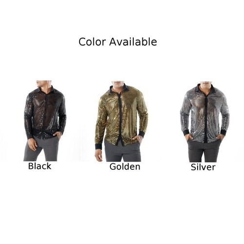 Men sequin retro 70s disco - men's,