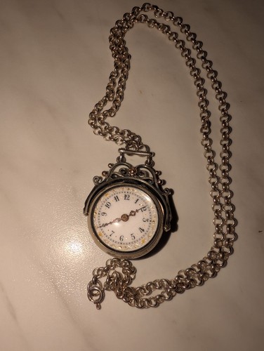 Antique silver ball watch - silver,