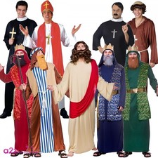 Adult Religious Costume Priest Vicar Monk Jesus Pope Joseph Wise Man Fancy Dress