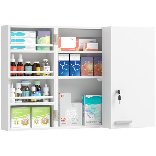 Homcom wall mount medicine - wall,