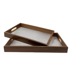 Wooden Serving Tray Set of 2