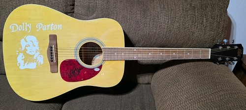 Dolly parton signed acoustic - signed,