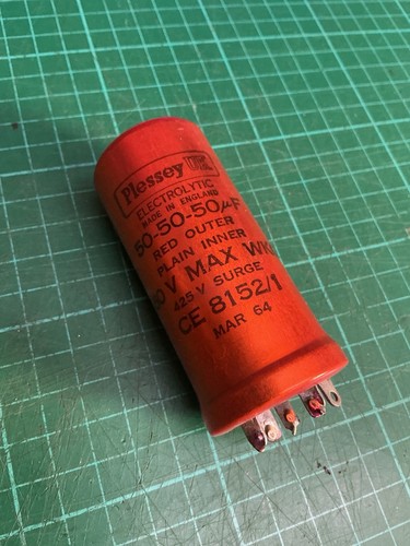Vintage plessey 50uf - plessey, 50-50-50uf