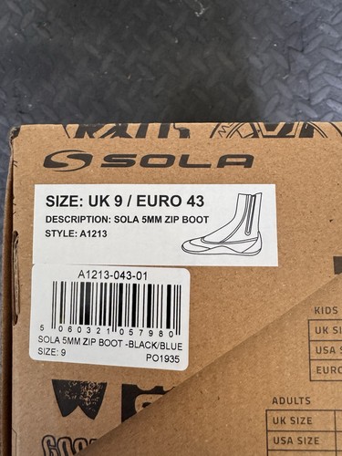 Sola neoprene dive boots size - sola,