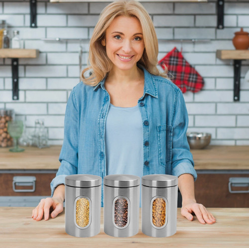 3pcs kitchen canisters - canisters, tea