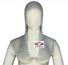 woman Chainmail Coif 10mm Neck