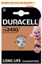 Duracell 2450 Battery CR2450 3V Lithium Coin Cell Button Batteries