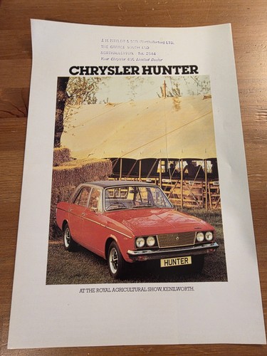Chrysler hunter sales - chrysler,