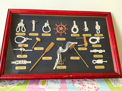 Framed nautical rope knots - nautical,