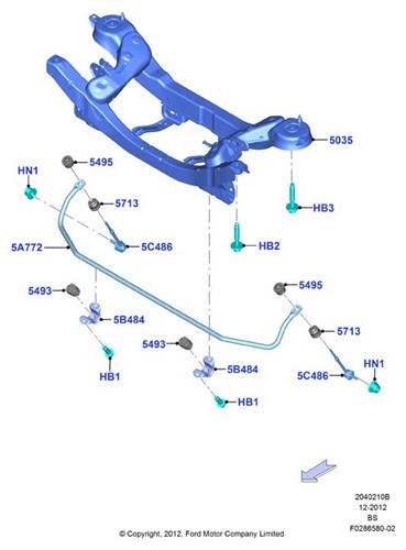 1788029 stabilizer bar - bar, ford