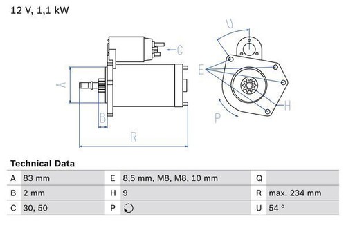 Bosch starter motor - starter,