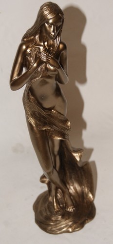 Modern bronze nude lady - bronze,