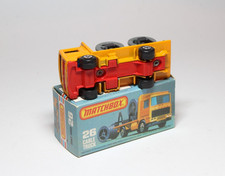 Matchbox Lesney Superfast MB 26 Volvo Cable Truck, RARE RED BASE / 5 SPOT WHEELS