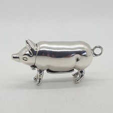 Sterling Silver Pig Vesta Case