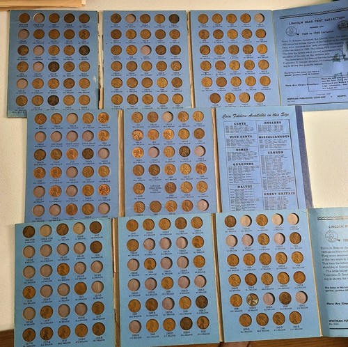Lincoln head cent lot books - cent, 3