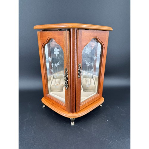 Vintage corner jewelry armoire - vintage,