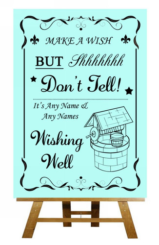 Aqua wishing well - aqua, personalised