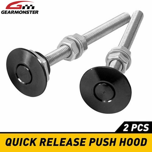 2pcs black push button - black,