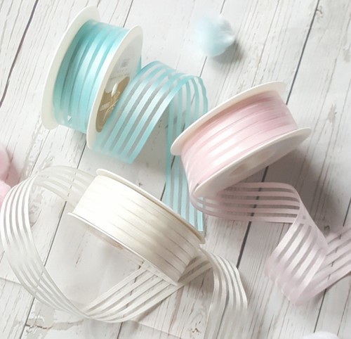 38mm wired organza stripe - wired,