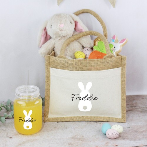 Personalised easter jute bag - easter,