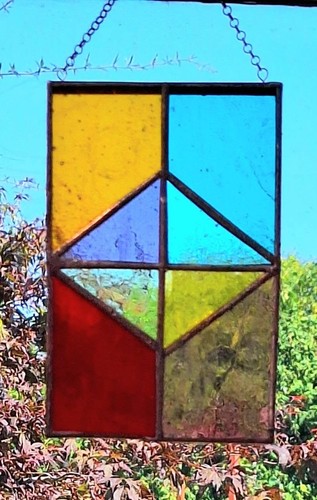 Stained glass panel - glass, panel.
