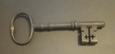 Antique Large Front Door / Church / Chest etc Metal Key approx 142mm long x 52mm