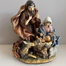 Christmas Nativity Figurine Statue Baby Jesus Donkey Sheep Joseph Mary Large