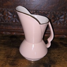 Pretty Art Deco Crown Devon Vintage Powder Pink Gold Jug