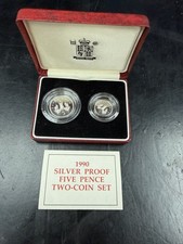 1990 SILVER PROOF FIVE PENCE