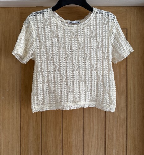Zara cream lace summer - zara,