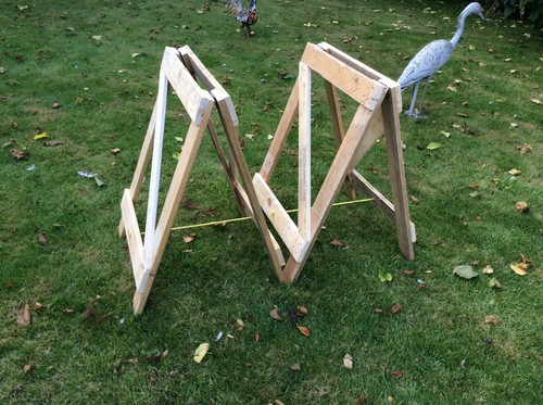 Trestles wooden - (1, pair)