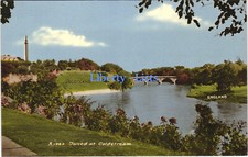 River Tweed at Coldstream Scotland/England Border & Bridge M and L Postcard
