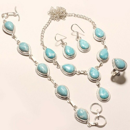 Caribbean larimar gemstone 925 - caribbean,
