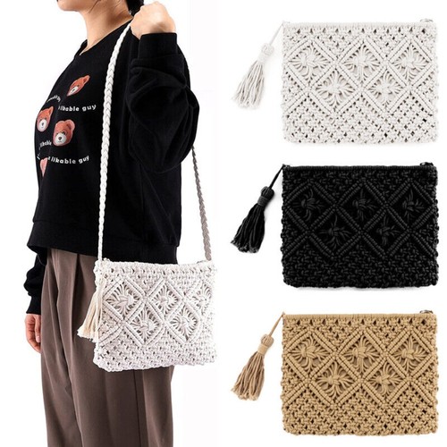Purse messenger bag crochet - purse,
