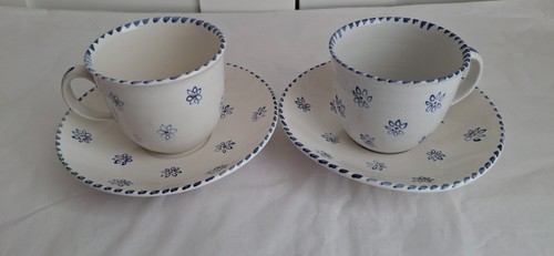 Rye pottery cups - saucers, 2