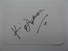 4.5" x 3.5" WHITE CARD SIGNED