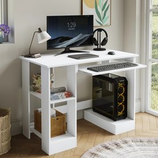 Small Computer Desk with Storage Pc Study Table Home Office Desk Workstation